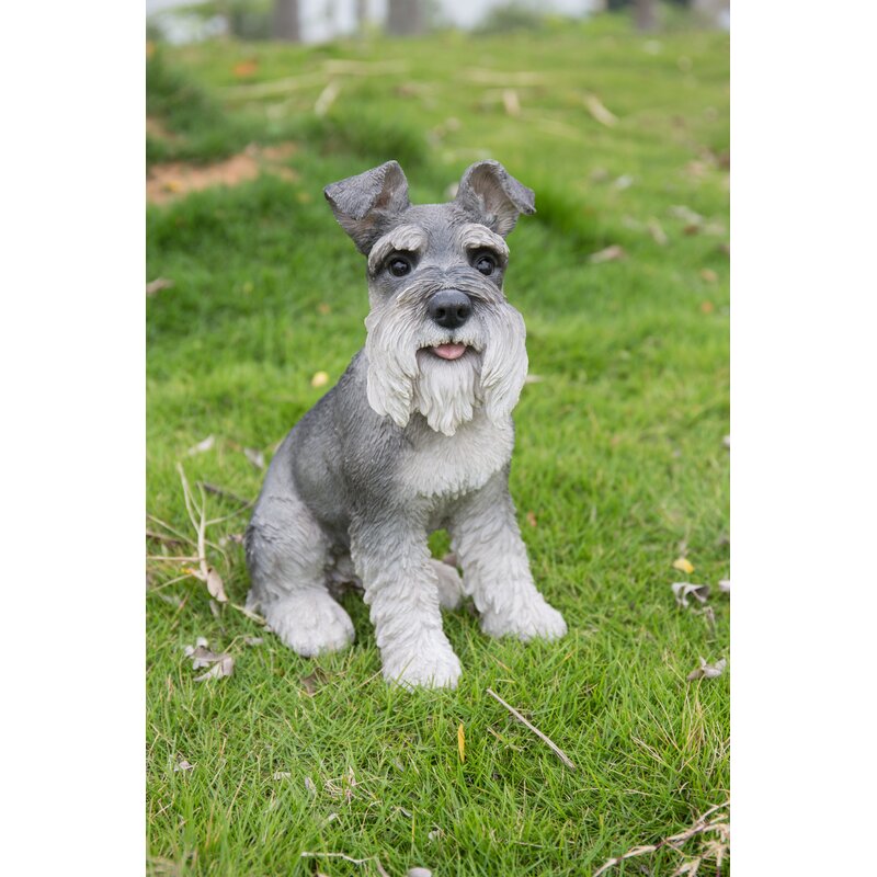 miniature schnauzer welcome statue